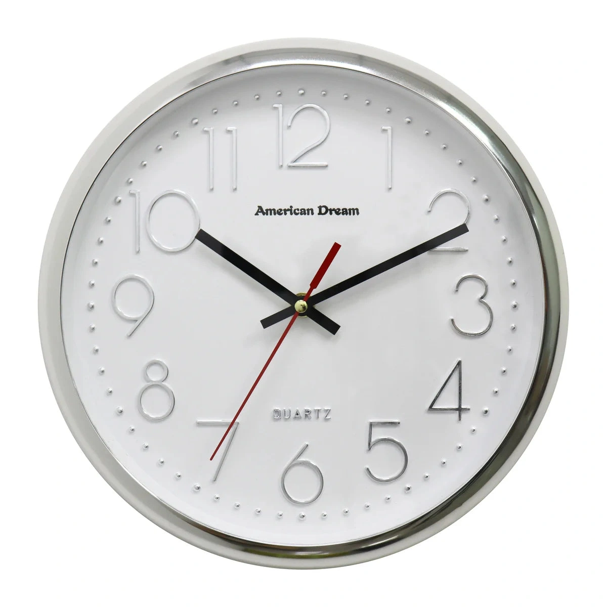 Timeless Charm: Elegant Raised Dial Wall Clock – Quiet & Stylish!