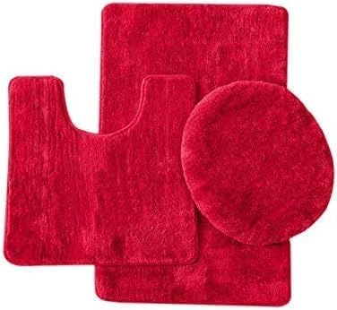 Crimson Ritual: Three-Piece Bath Bliss.